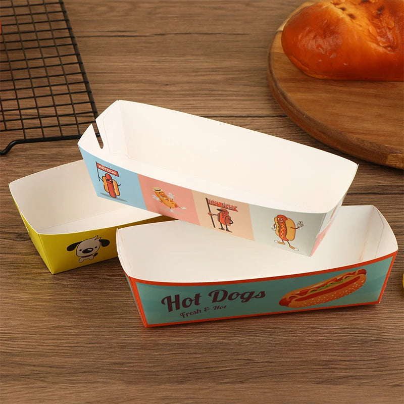 Confezione Da 100 Scatole Monouso Per Hot Dog In Carta Per Catering E Feste Ideale Per Eventi