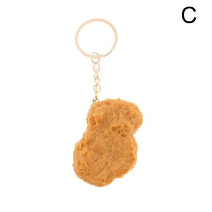 Simulazione Fast Food di pollo fritto portachiavi simulazione cibo modello puntelli per la decorazione della festa di famiglia aspetto realistico facile