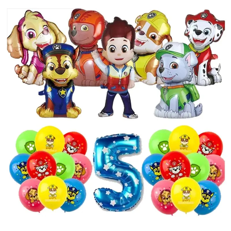 NUOVO Paw Patrol Compleanno Forniture Bomboniere Buon Compleanno Paw Patrol Kit di decorazioni per feste Piatto a palloncino Tazza Borsa regalo Adesivo per bambini