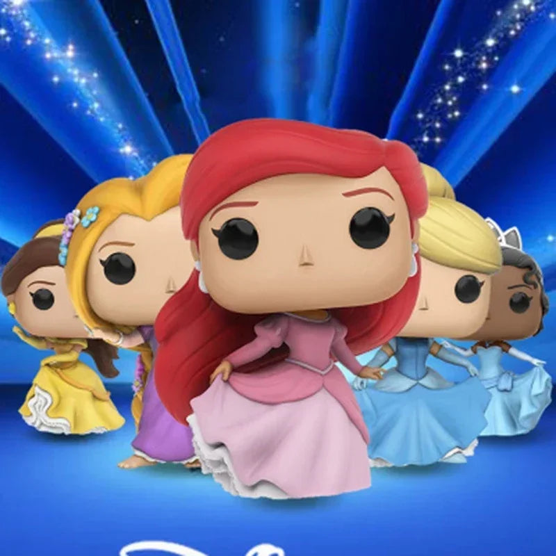 Nuova principessa Ariel FUNKO POP # 220 Belle # 221 Cenerentola # 222 Rapunzel # 223 Tiana # 224 Merida # 324 Action Figure per regalo per bambini