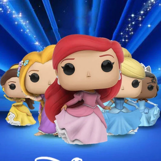 Nuova principessa Ariel FUNKO POP # 220 Belle # 221 Cenerentola # 222 Rapunzel # 223 Tiana # 224 Merida # 324 Action Figure per regalo per bambini