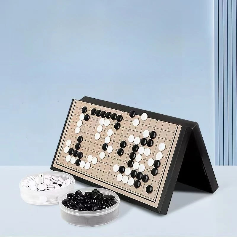 Set Go Da Tavolo Pieghevole Con Pietre Magnetiche Gioco Weiqi Tradizionale Portatile Per Adulti E Adolescenti