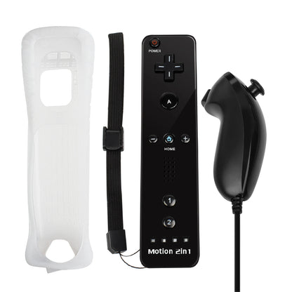 Set controller 2 in 1 per Nintendo Wii Joystick Motion Plus opzionale Gamepad remoto wireless con custodia in silicone Videogioco