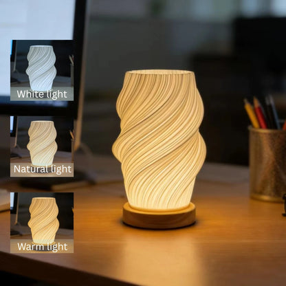 Lampada Da Scrivania Moderna 3D Stampata Con Luce Notturna Dimmerabile USB Per Camera Da Letto e Soggiorno