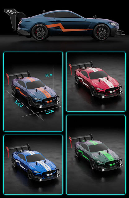 RTR MUSTANG 2.4G Drift Car 1:14 4WD Auto elettriche telecomandate Auto da corsa ad alta velocità RC Auto da corsa Giocattoli per bambini