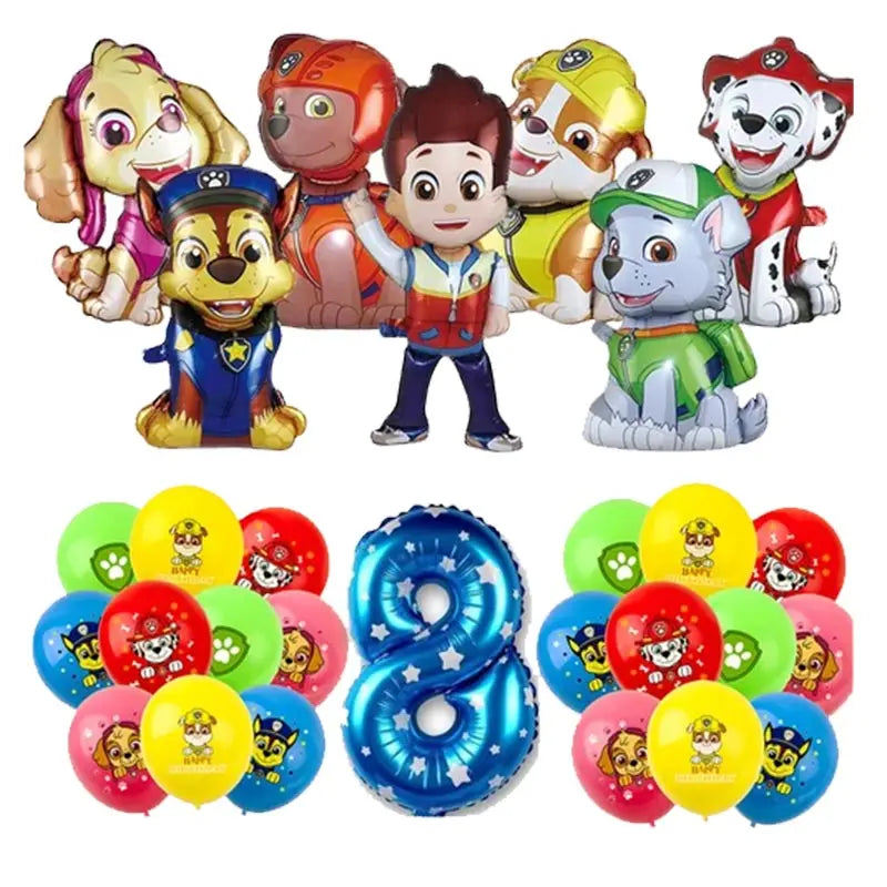 NUOVO Paw Patrol Compleanno Forniture Bomboniere Buon Compleanno Paw Patrol Kit di decorazioni per feste Piatto a palloncino Tazza Borsa regalo Adesivo per bambini