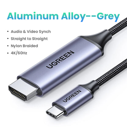 UGREEN Cavo USB C a 4K 8K compatibile HDMI 8K/60Hz 4K/120Hz per MacBook Pro iMac iPad Pro per Samsung Galaxy USB C a HDMI 2.1