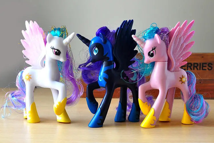 Set di giocattoli My Little Pony Fluttershy Rainbow Dash Twilight Sparkle Princess Cadence Luna Regalo a mano