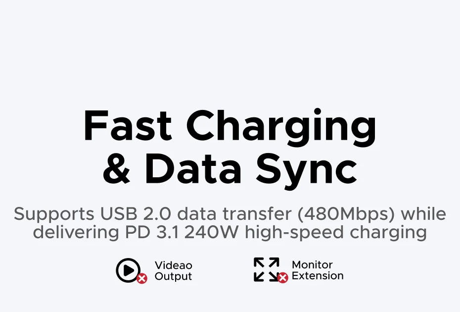 Cavo USB-C PD3.1 240W Ricarica Veloce e Trasferimento Dati, Corpo in Alluminio Nylon Intrecciato