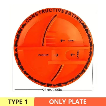 Stoviglie Per Bambini Set Auto Bulldozer Escavatore Pala Piatto Forchetta Cucchiaio BPA Free Ecologiche