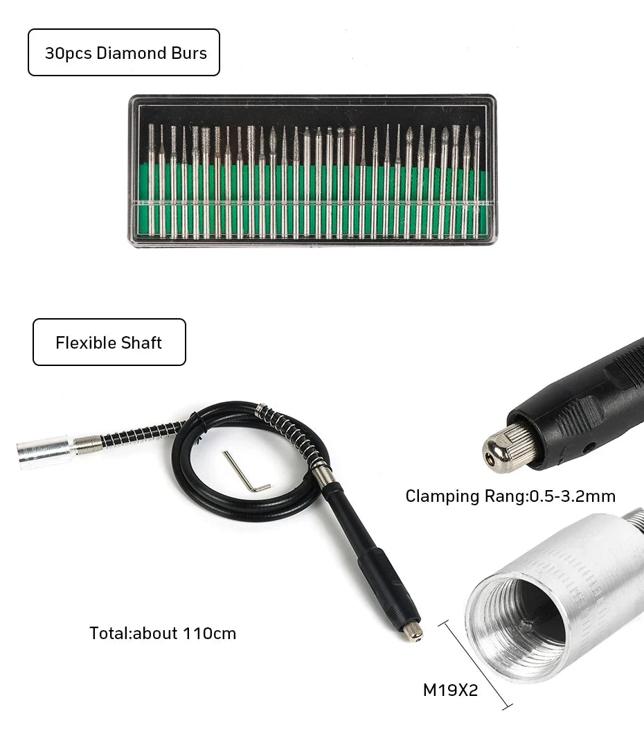Mini Incisore Per Trapano Elettrico Compatibile Utensili Rotanti Dremel 130 W 220 V