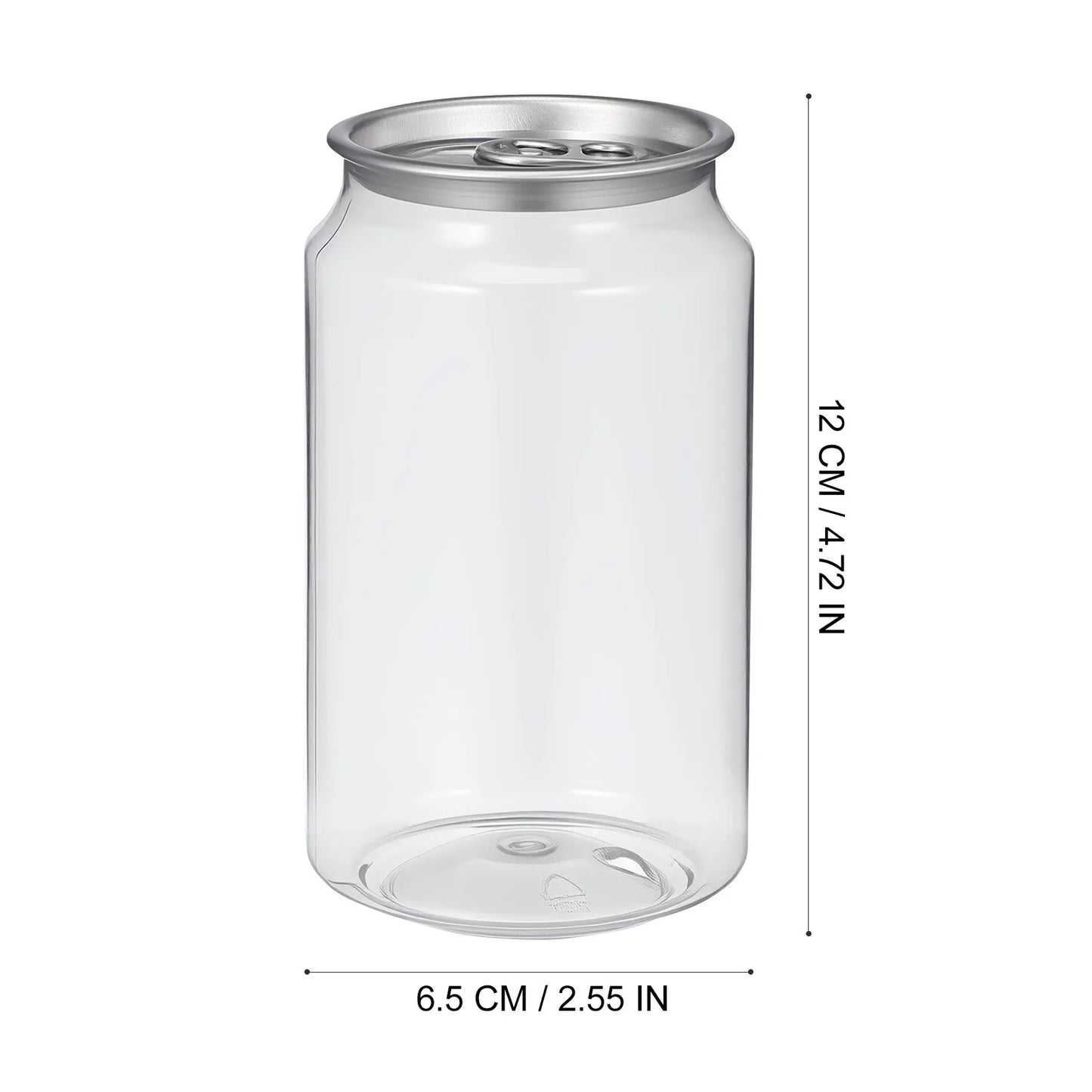 10 Pezzi Bottiglie Contenitore Monouso da 330ml con Coperchio a Strappo, Trasparenti in PET, per Bevande, Tè, Acqua, Succhi, Caffè - Ideali per Negozi e Confezionamento