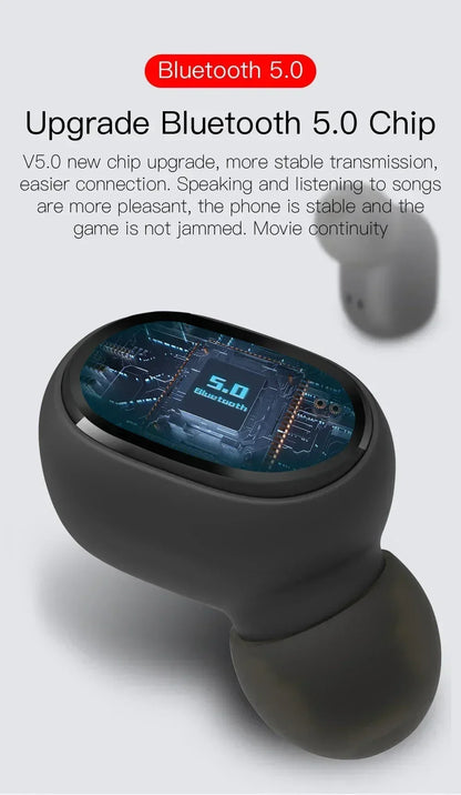 Auricolari Bluetooth E6S Con Cancellazione Del Rumore, Microfono Integrato, Impermeabili