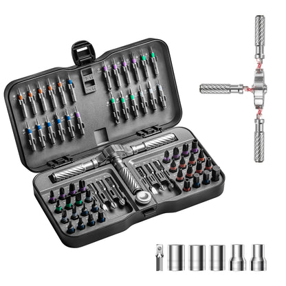 Set Utensili VMAN 66 In 1 Cacciavite Magnetico Senza Ingranaggi Con Punte In Acciaio S2 Per Riparazioni Domestiche