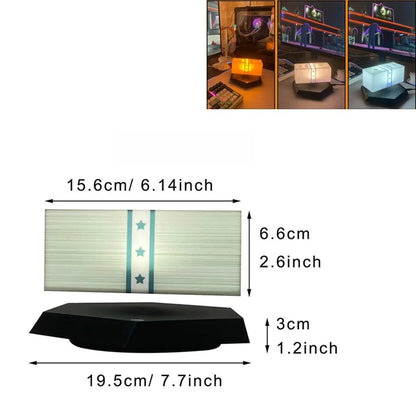 Lampada Fluttuante Maglev Dorata A Forma Di Banconota Lanterna Decorativa Originale