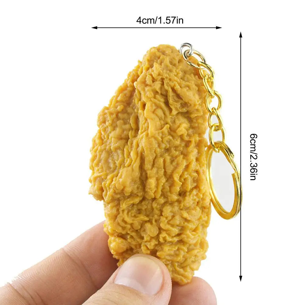Simulazione Fast Food di pollo fritto portachiavi simulazione cibo modello puntelli per la decorazione della festa di famiglia aspetto realistico facile