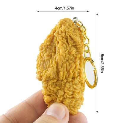 Simulazione Fast Food di pollo fritto portachiavi simulazione cibo modello puntelli per la decorazione della festa di famiglia aspetto realistico facile