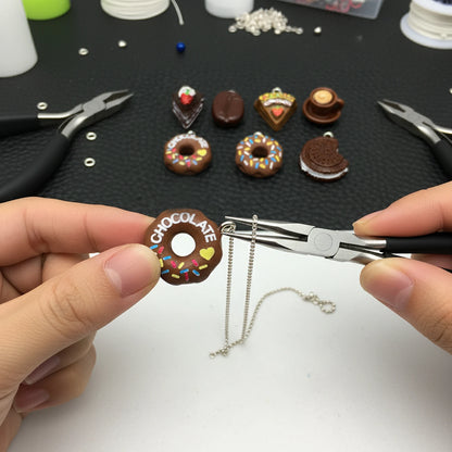 Set Da 10 Ciondoli In Resina A Forma Di Chicchi Di Caffè E Tazze Per Gioielli Fai Da Te