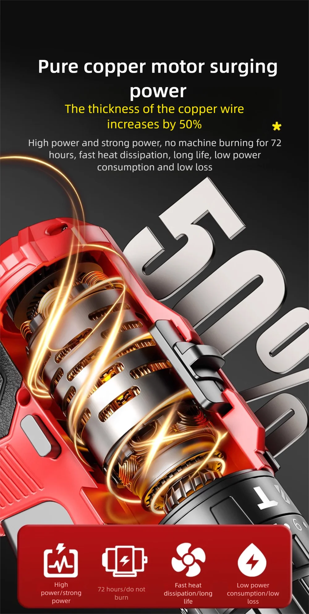 Trapano Elettrico Multifunzionale 21V Batteria Con Impatto Doppio Portatile Per Piccoli Utensili