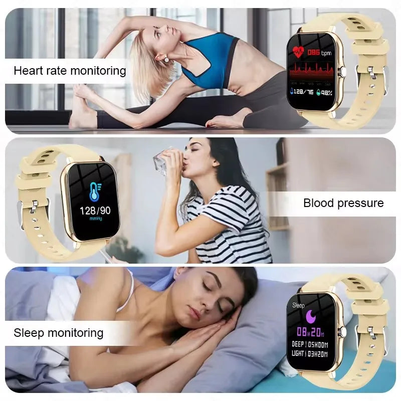 Smartwatch Colore 1,44 Pollici Con Chiamate Bluetooth E Monitoraggio Ossigeno Nel Sangue E Pressione Per Uomo E Donna