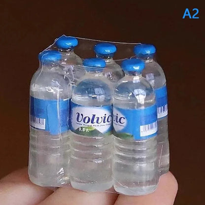 1:12 Casa delle bambole Mini Simulazione Bottiglia d'acqua minerale Modello Casa delle bambole fai da te Accessori per la decorazione della casa Bambini Giochi di imitazione Giocattoli