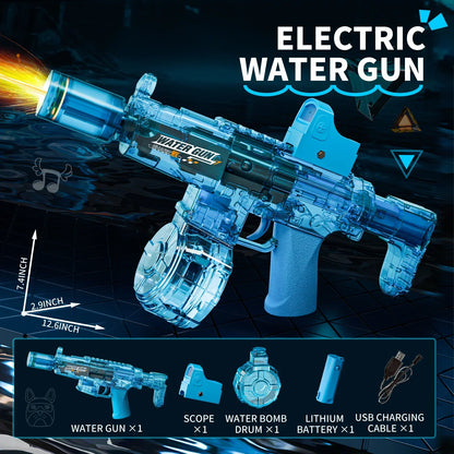 Pistola Ad Acqua Elettrica Con Sensore Automatico E Luci Giocattolo Estivo Per Bambini Sulla Spiaggia