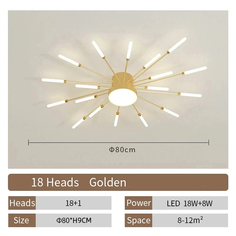 Lampada Da Soffitto Led A Forma Di Fiore Per Soggiorno E Camera Da Letto, Luce Moderna Sala Da Pranzo