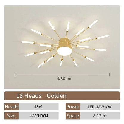 Lampada Da Soffitto Led A Forma Di Fiore Per Soggiorno E Camera Da Letto, Luce Moderna Sala Da Pranzo
