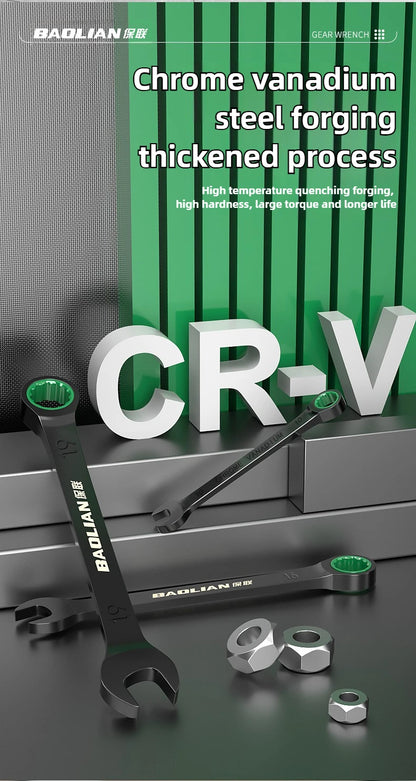 Chiave A Cricchetto Industriale Doppia Direzione Con Apertura Compatta In Acciaio Cromovanadio