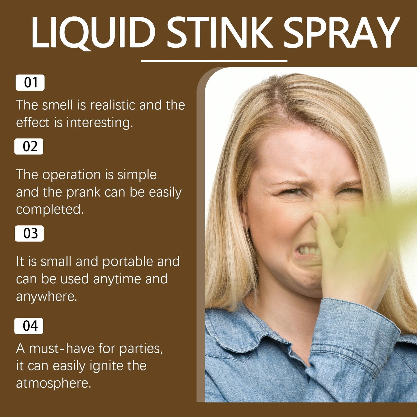 Spray Realistico Con Odore Di Cacca Per Scherzi E Feste Trucco Portatile E Sicuro
