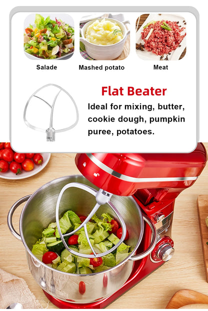 Robot Da Cucina Biolomix BM601 Con Ciotola In Acciaio Da 6 L, 1200 W, 6 Velocità, Testa Inclinabile
