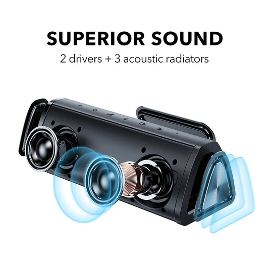 Mifa A10 Plus Altoparlante Bluetooth 20 W, Suono Stereo 360, Impermeabile IPX7, Bluetooth 5.0, 24 Ore Di Riproduzione