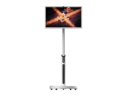 Televisore Portatile Smart 27 32 Pollici Con Pannello Touch Android 14 Su Ruote Per Casa Bar Palestra Ufficio