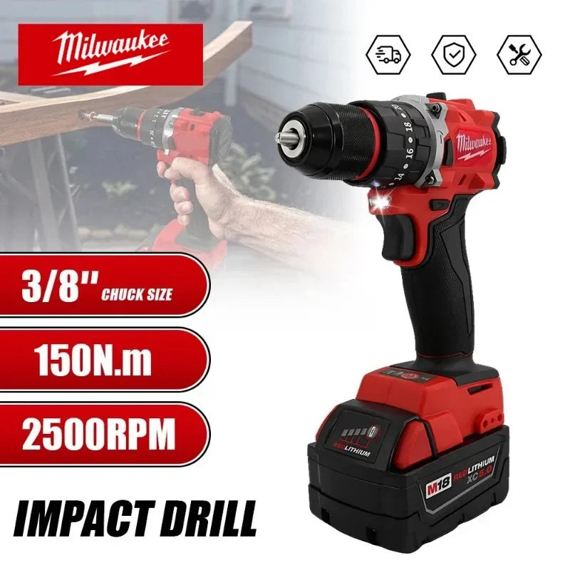 Milwaukee Kit Utensili 18V Trapano Avvitatore Percussione Smerigliatrice Angolare Sega Circolare Brushless