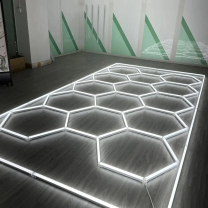 Luce Led Esagonale Da Soffitto 6500K Ultra Luminosa 2000 Lumen Per Garage Seminterrato E Palestra Casa 50000 Ore