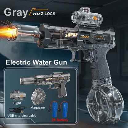 Pistola Ad Acqua Elettrica Con Effetto Fiamma E Luce Led Per Spiaggia E Piscina Estiva