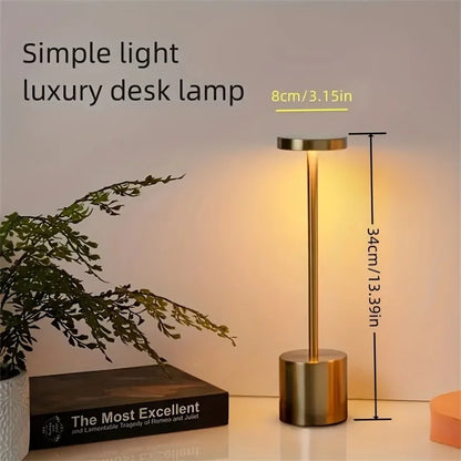 Lampada Da Tavolo Touch Led Ricaricabile Per Comodino E Scrivania Luce Notturna Ambientale Design Moderno