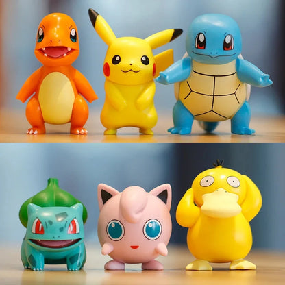 Hot Pokemon Anime Figure Pikachu Giocattoli Modello Charmander Psyduck Squirtle Jigglypuff Bulbasaur Kawaii Raccogliere Bambole Regalo Dei Bambini