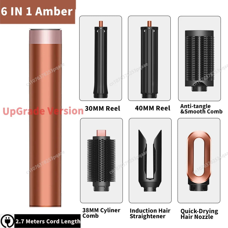 Nuovo Multil Hair Styler Asciugacapelli automatico per arricciare Asciugacapelli ad aria calda/fredda 1300W Piastra per capelli Curling Barrel Spazzola Asciugacapelli per salone