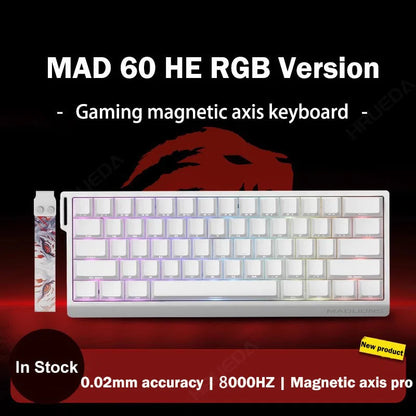 MADLIONS Mad 60he Mad60HE Mad 68HE Tastiera meccanica Interruttore magnetico Wired Hot Swap 8K Velocità di traina Tastiera da gioco personalizzata