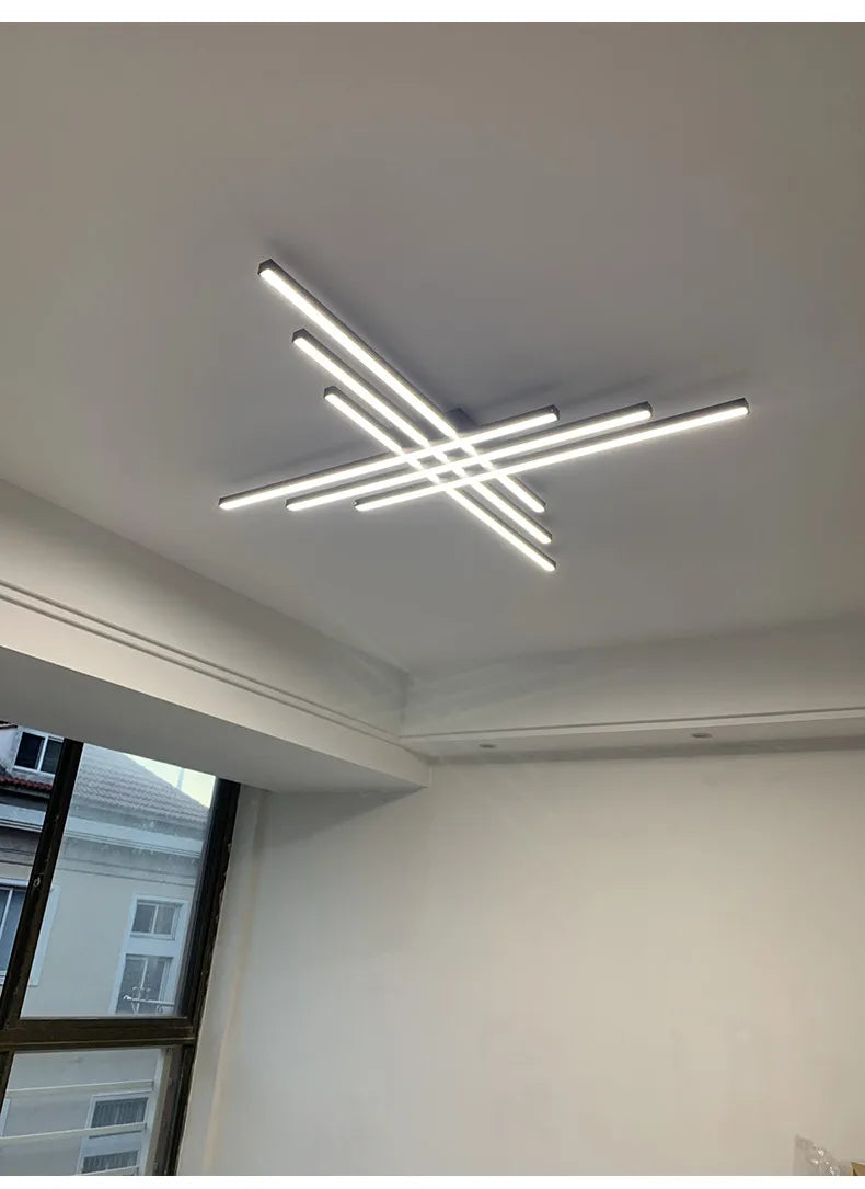 Plafoniera Moderna In Alluminio Spazzolato Per Soggiorno E Camera Da Letto Luce Diffusa Design Minimalista