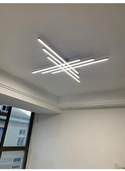 Plafoniera Moderna In Alluminio Spazzolato Per Soggiorno E Camera Da Letto Luce Diffusa Design Minimalista