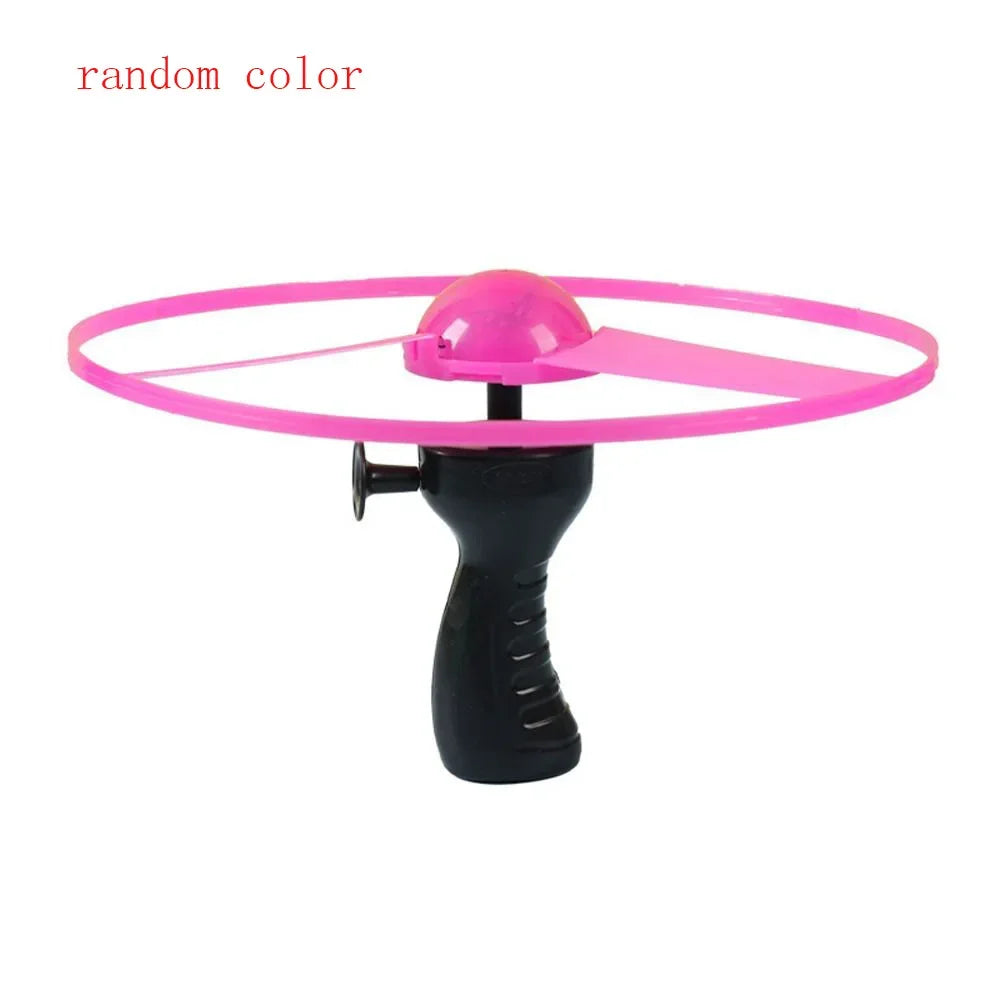 Bambini Luminosi Disco Volante Elica Giocattoli Illuminazione A LED Tirare La Stringa Volante UFO Giocattolo Trottola Gioco All'aperto Giocattolo Sportivo Regalo