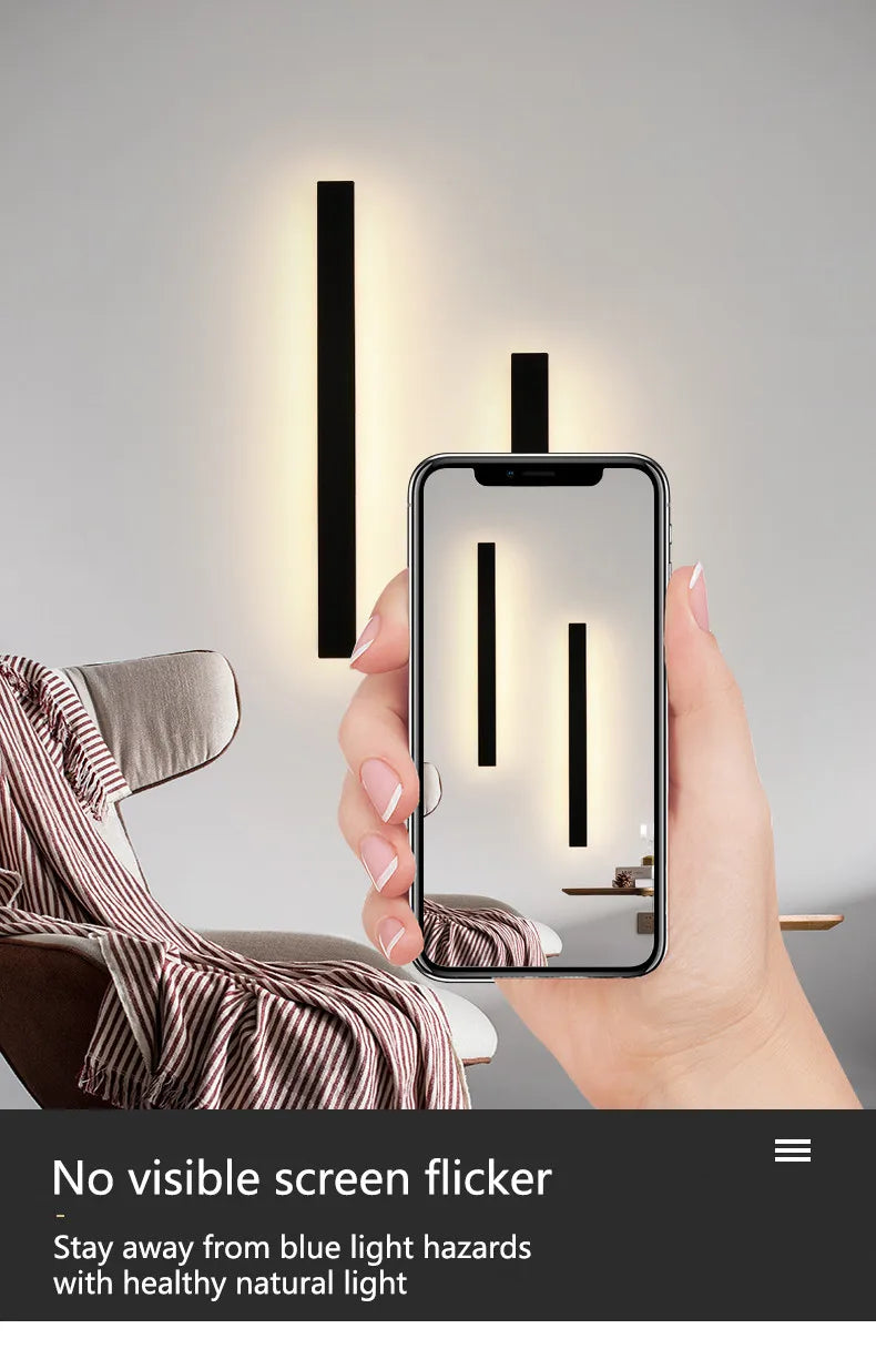 Lampada da Parete per Esterni Impermeabile con Striscia Led Ip65 Illuminazione per Giardino Scale e Soggiorno