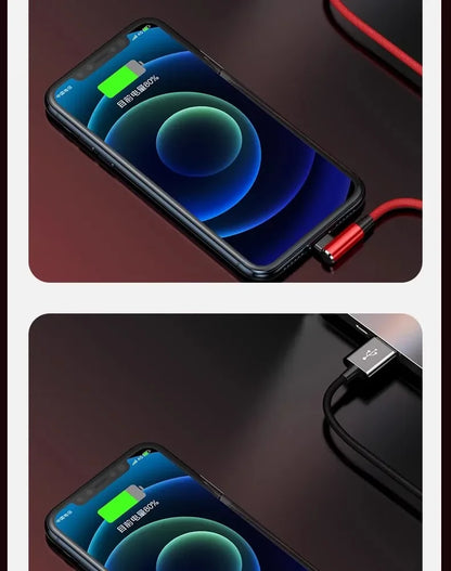 Cavo Di Ricarica Rapido A 90 Gradi Per iPhone 14 13 12 11 X XR 8 7 6s Plus Lightning USB Dati Treccia Durata