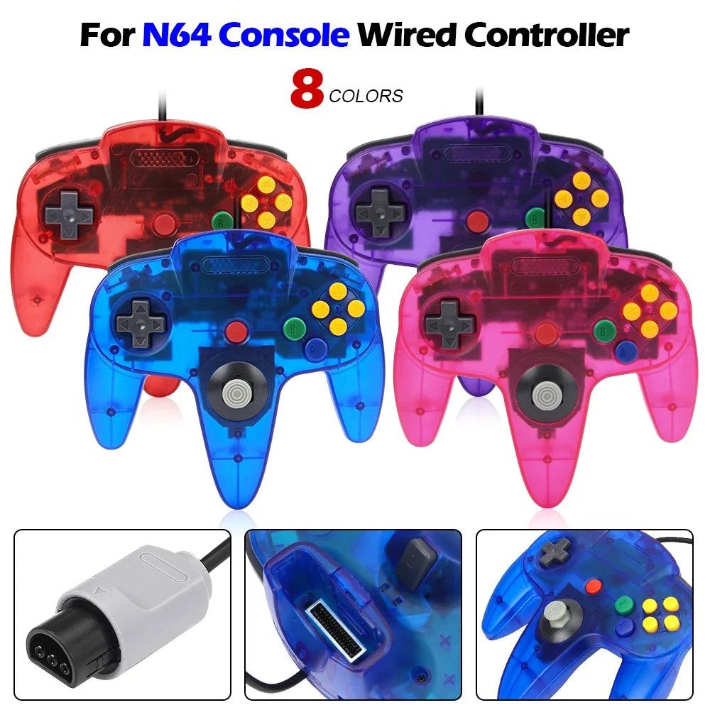 Gamepad cablato a 8 colori per console N64 Joypad Control per N64 Joystick classico Console di gioco retrò Accessori per gamepad