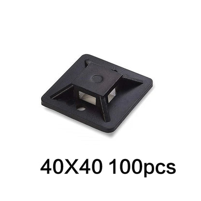 Kit Supporto Base Adesivo Rimovibile Per Fascette Cavi, 100 Pezzi Morsetti Installazioni Auto