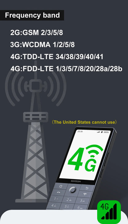 Qin F25 MTK8786 Non sbloccare Google Play Android 14 Schede SIM doppie 6 GB + 128 GB 2700 mAh WIFI Bluetooth Touch Schermo da 3,54 pollici