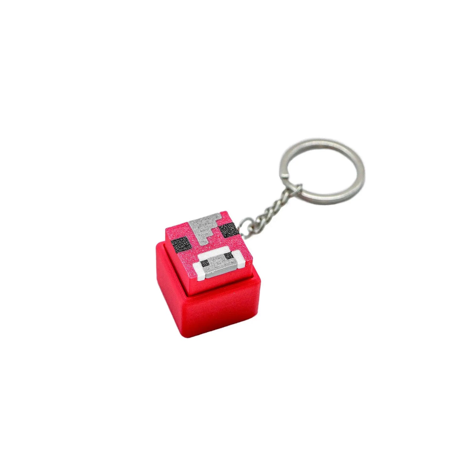 Clicker Antistress Stampato 3D Tema Minecraft Per Tastiere Meccaniche Con Feedback Tattile Portachiavi