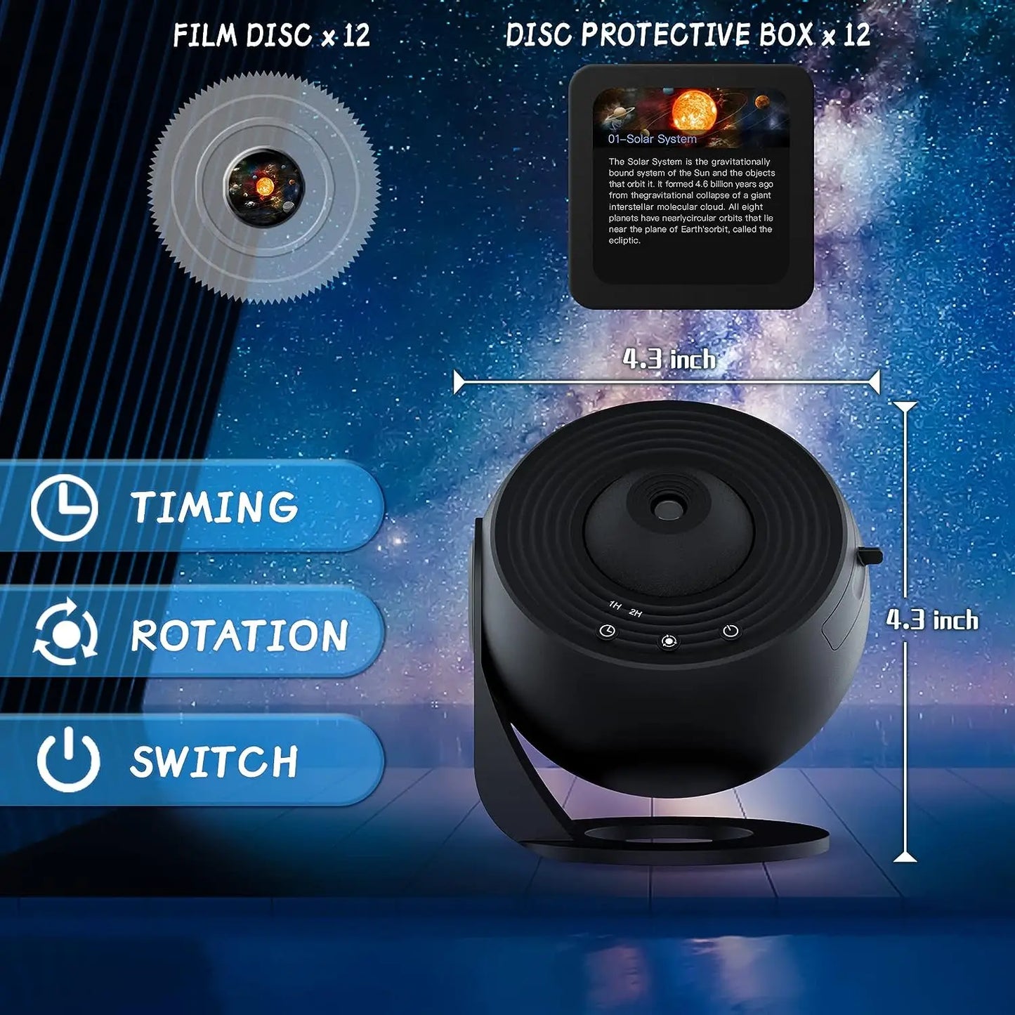 Proiettore Stellare 13 in 1 Per Camera Da Letto Galaxy Aurora Notturno Luce Diffusa Per Bambini e Adulti